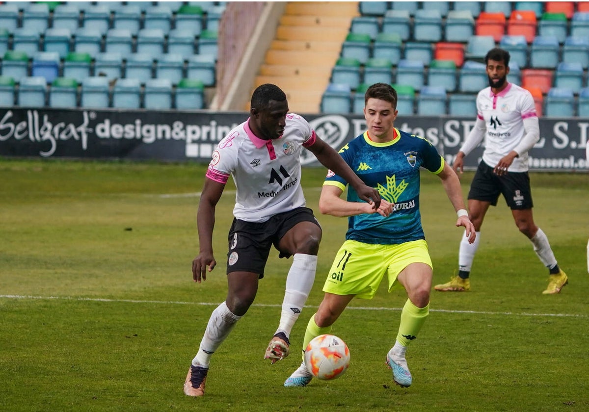 Souley en un partido con el Salamanca la temporada pasada