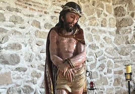 El Ecce Homo de Sieteiglesias de Tormes tras la restauración.