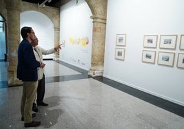 Ángel Fernández y Francisco Blanco en la inauguración de la exposición.