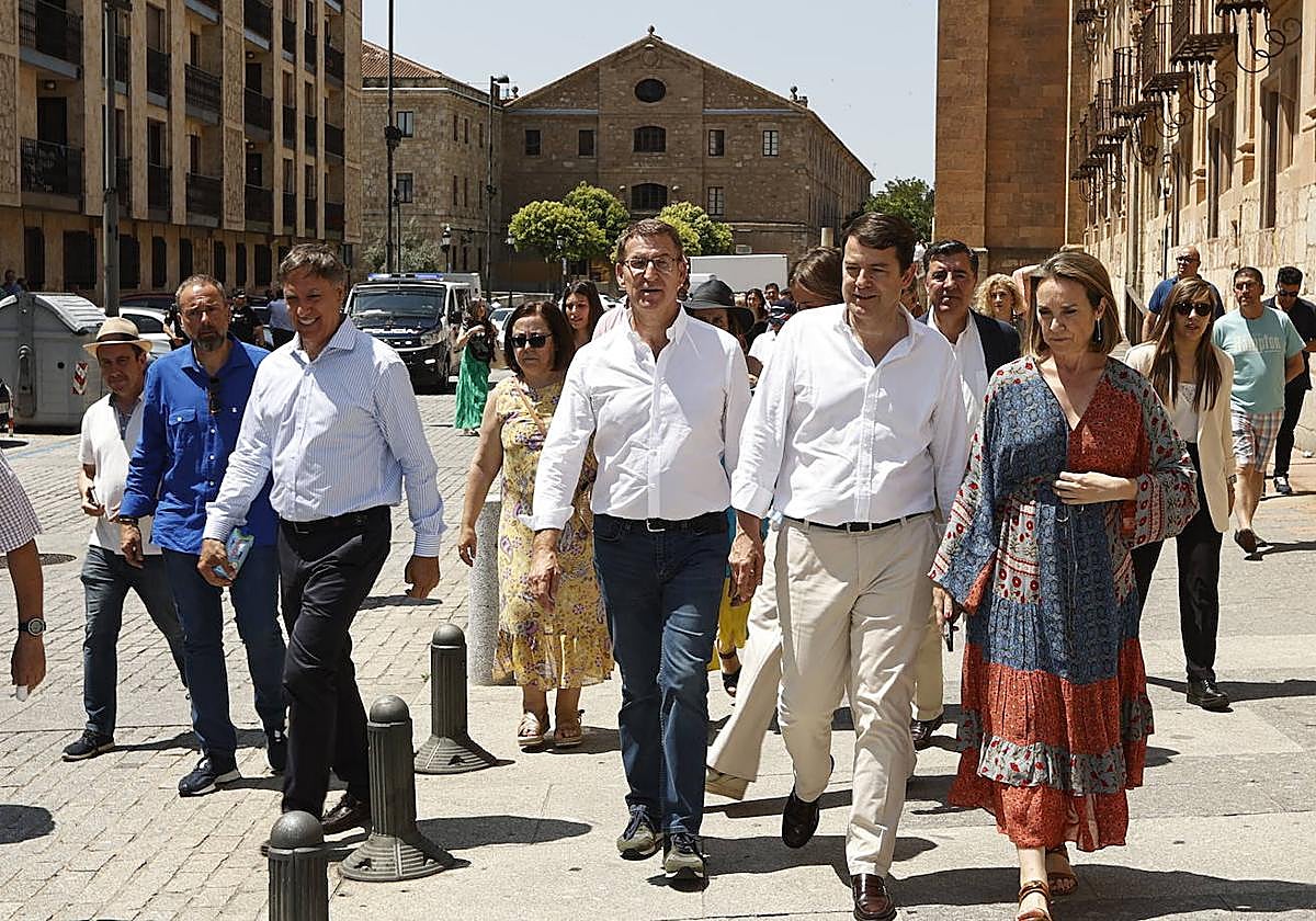 Feijóo, en su última visita a Salamanca.