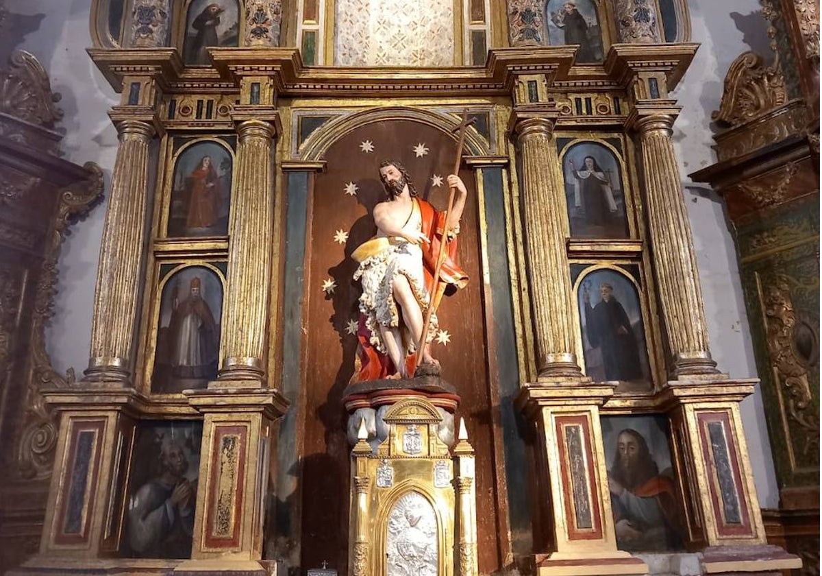 Detalle del retablo de la iglesia parroquial de Puebla de Yeltes