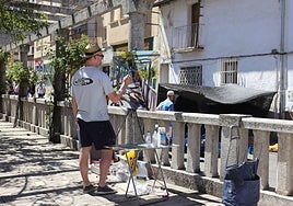 Uno de los artistas eligió la plaza de Julián Coca, donde se celebraba el mercado de los sábados
