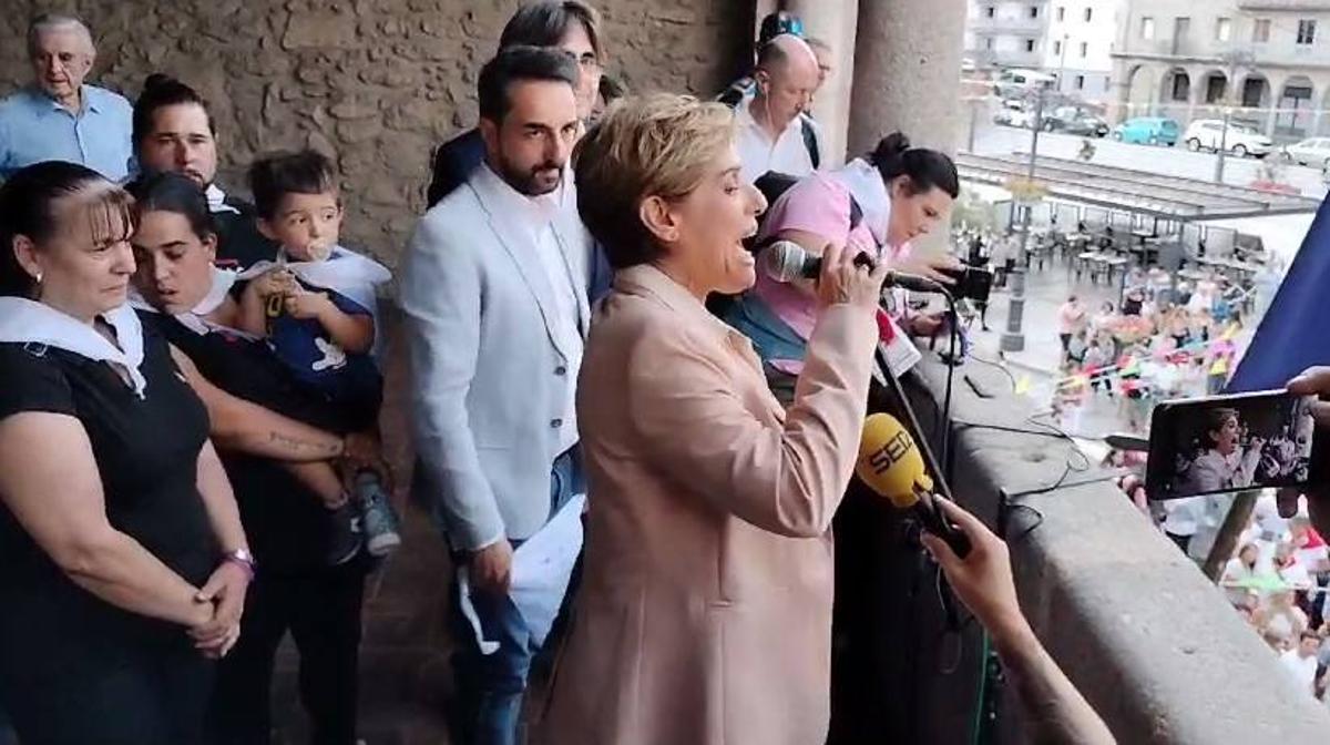 Así fue el polémico momento en el pregón de Anabel Alonso en Béjar