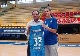 Jorge Recio y Lucía Rodríguez, en el pabellón de Würzburg.