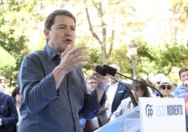 Alfonso Fernández Mañueco en un acto de la pasada campaña electoral.