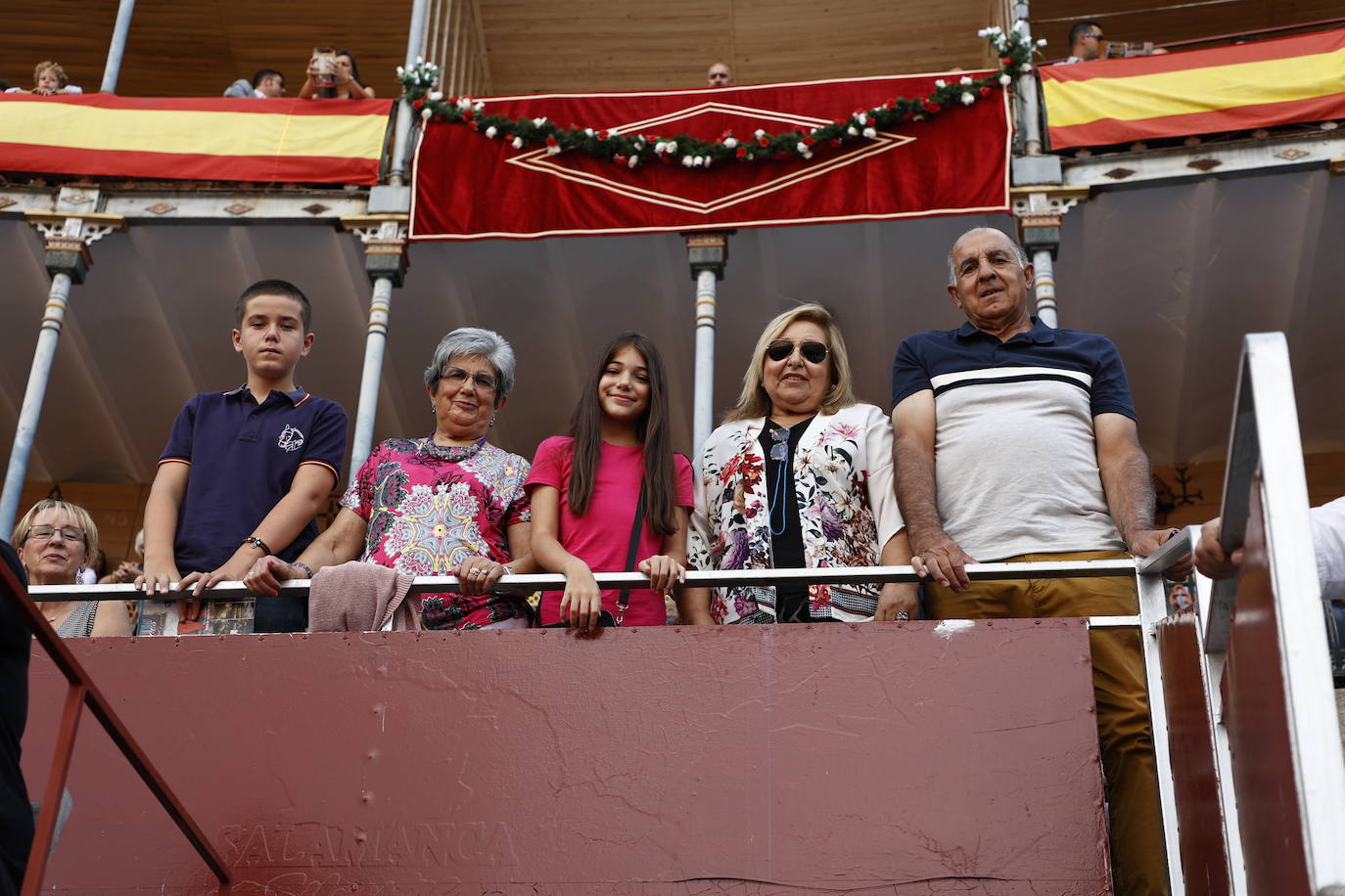 La familia Valverde disfrutando del festejo.