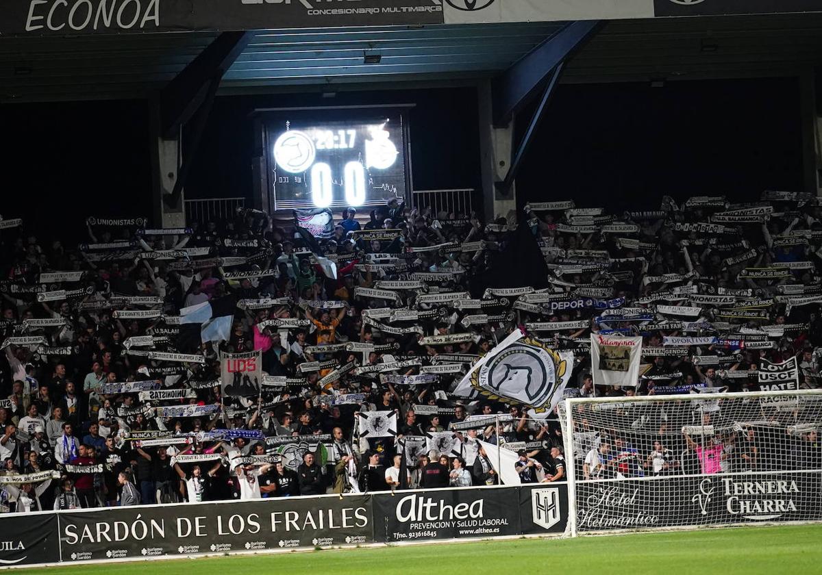 Una imagen del estadio durante el partido contra el Deportivo.