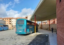 Vista de la estación de autobuses de Guijuelo.