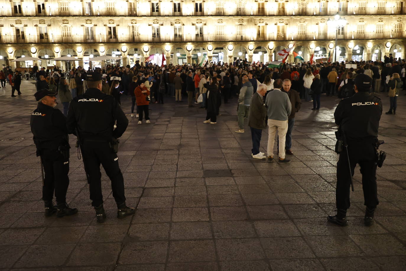 Así ha sido la manifestación a favor de Palestina en la Plaza Mayor