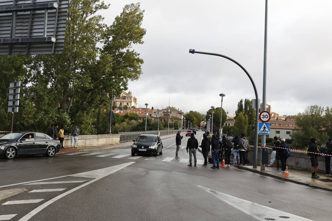 Nuevo día de rodaje: otra escena de acción por las calles de Salamanca