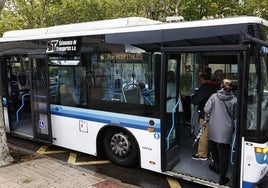 Un autobús urbano en el paseo de San Vicente.