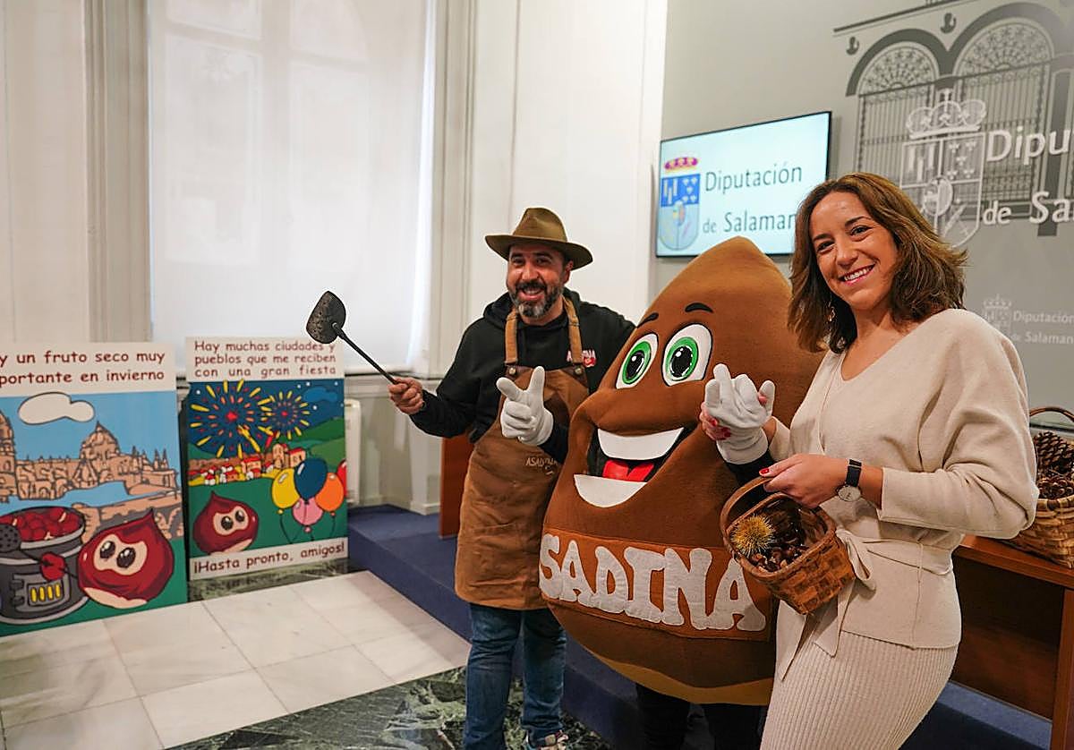 La diputada Pilar Sánchez durante la presentación del plan para impulsar la castañicultura.
