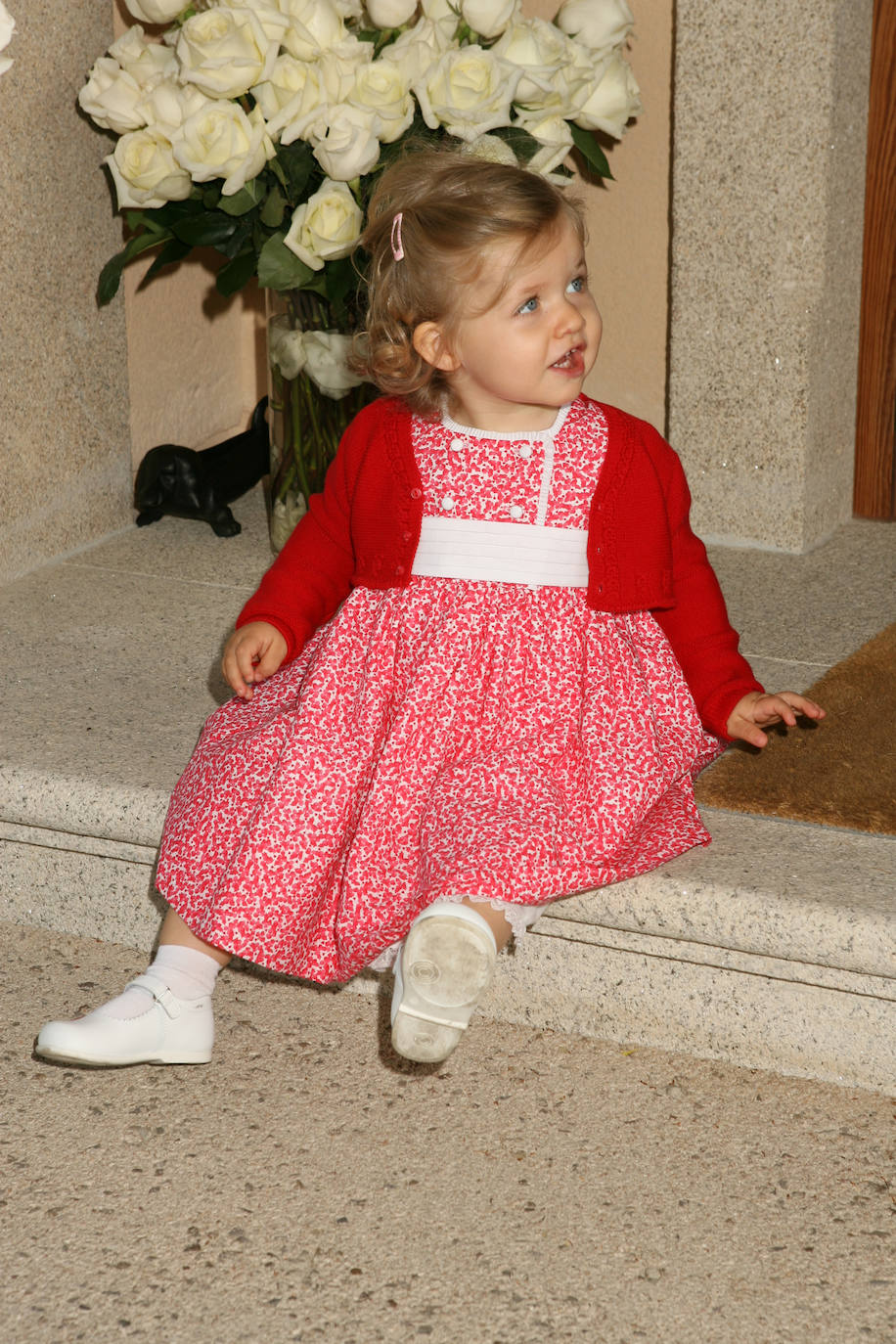 La llegada de la Princesa Leonor a Zarzuela tras el nacimiento de la infanta Sofia el 4 de mayo de 2007