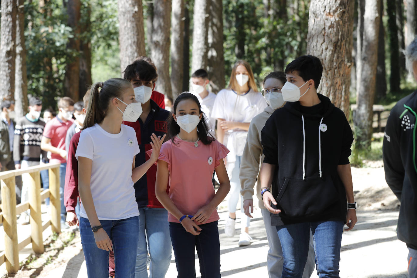 Fotografía de archivo de la princesa Leonor durante la plantación de un árbol por Europa el 14 de julio de 2021