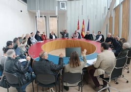 Momento de la votación celebrada en el Ayuntamiento de Guijuelo.