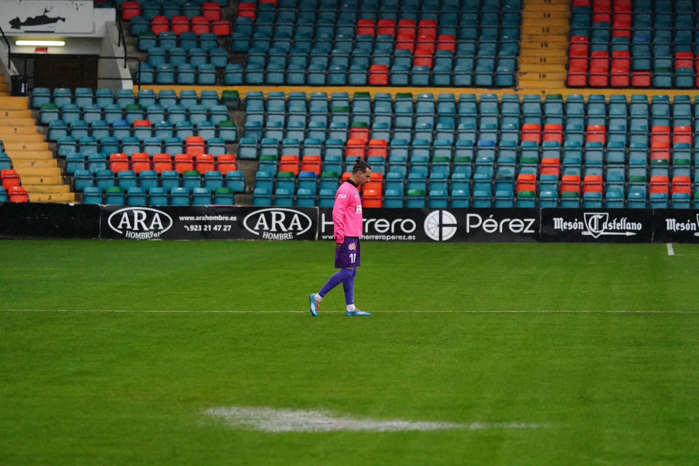 Así estaba El Helmántico cuando se suspendió el Salamanca UDS - Cristo Atlético