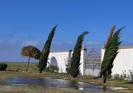 La comarca de Peñaranda siente la borrasca 'Domingos'