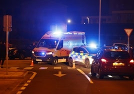 Una UVI Móvil y la Policía Local de Salamanca en el lugar de los hechos.