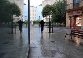 Una imagen de lluvias en Salamanca.