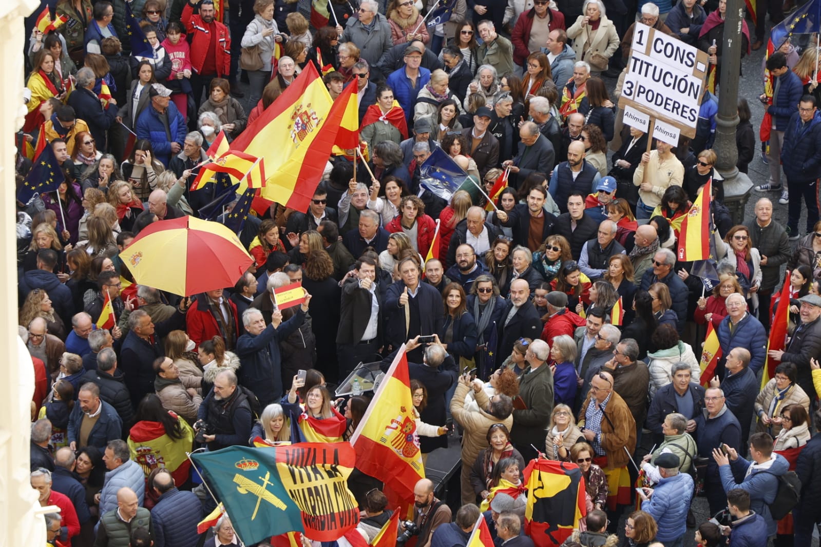 La manifestación contra la amnistía en Salamanca, en imágenes