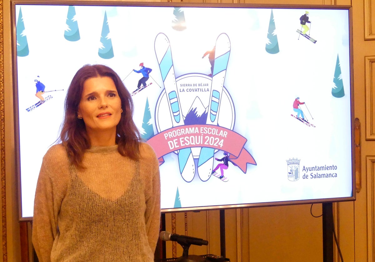 Almudena Parres, concejala de Deportes, en el acto de presentación.