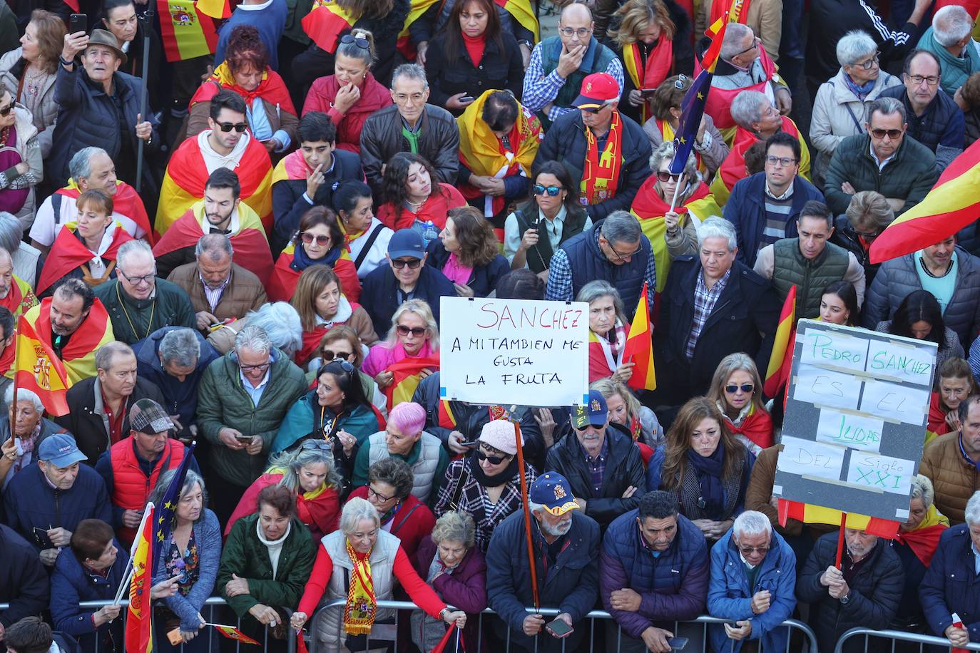 Un millón de personas se manifiestan contra la amnistía en Cibeles según los organizadores