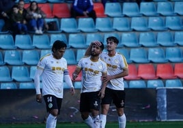 Martín Galván durante el partido ante Burgos Promesas.