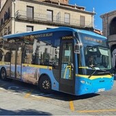 Imagen del autobús averiado en Béjar.