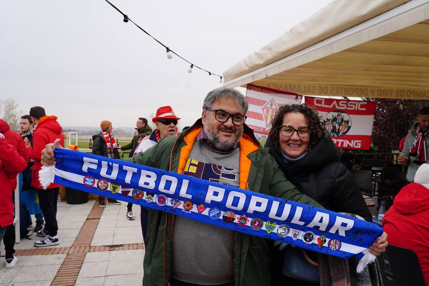 Gran ambiente previo al partido de Copa entre Unionistas y Sporting