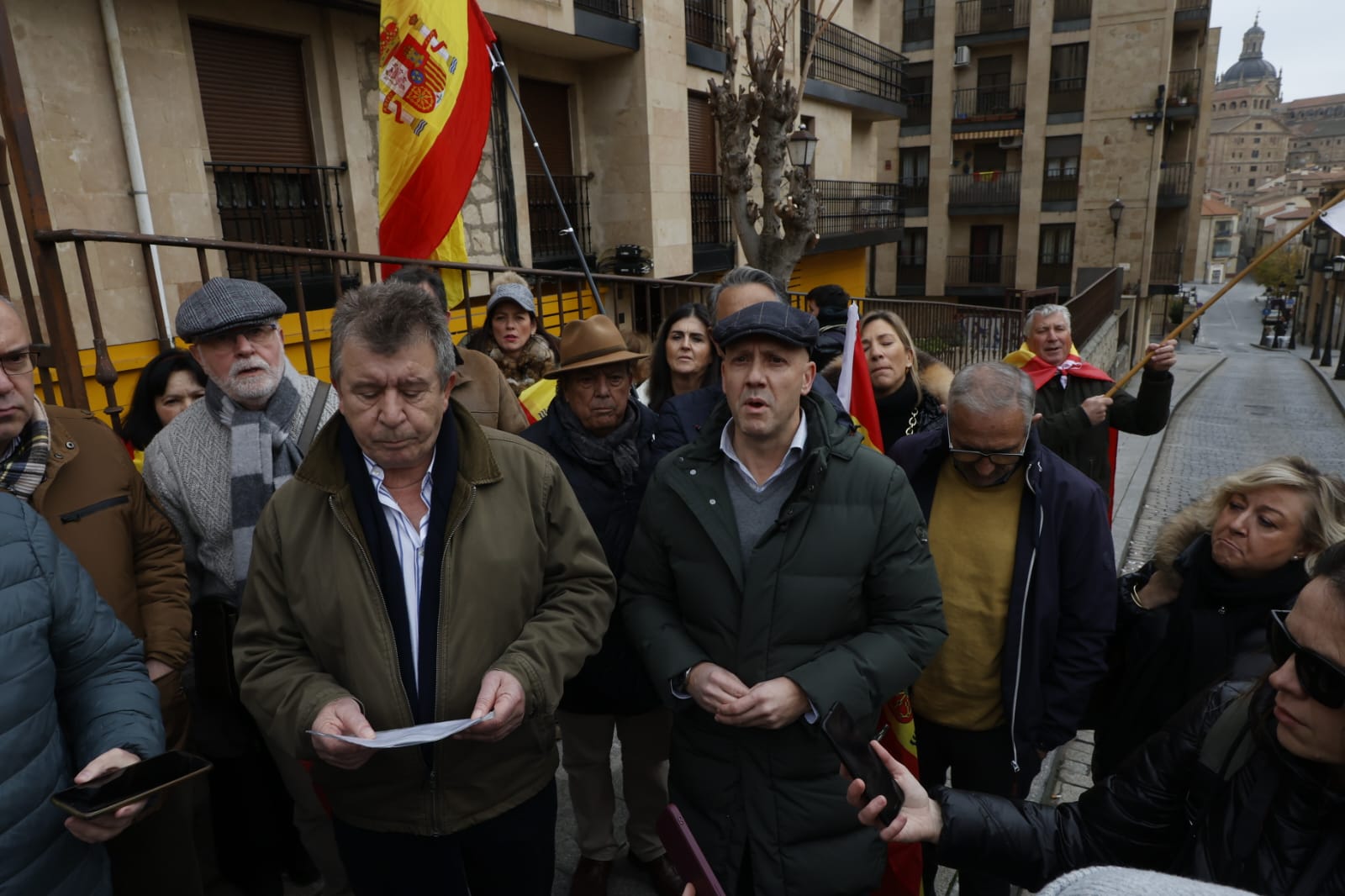 Gritos contra Sánchez en Salamanca el día de la Constitución