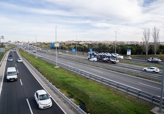 Tráfico en la A5 en Madrid