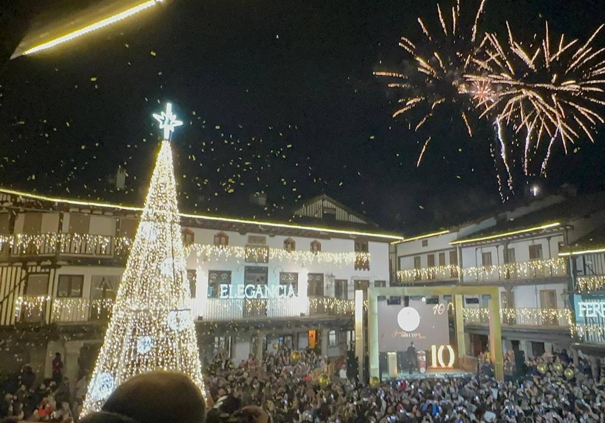 Esta es la esperada iluminación navideña de La Alberca