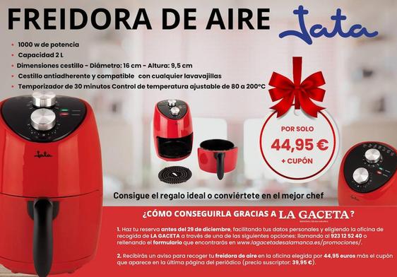 Consigue con LA GACETA la freidora sin aceite JATA por sólo 44,95 €