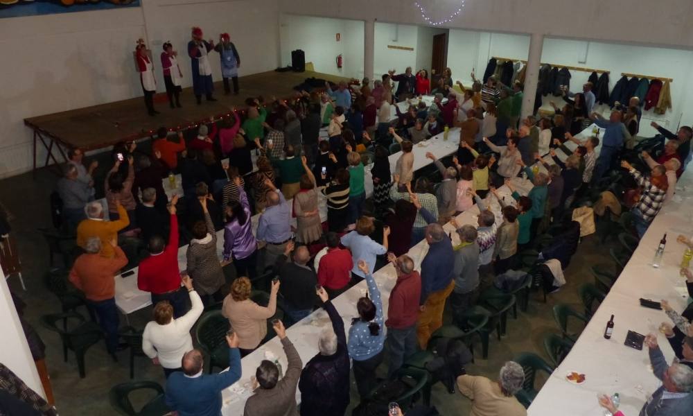 Los mayores de Villoria se reúnen por Navidad