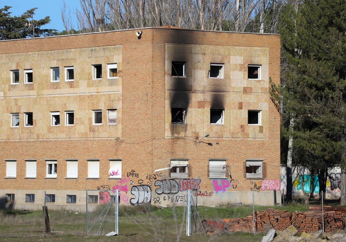 Residencia San Juan de Dios tras un incendio probablemente intencionado el pasado enero.