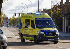 Una ambulancia de emergencias, de servicio en Salamanca.