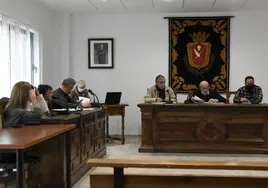 Los representantes municipales durante el último pleno del pasado diciembre.