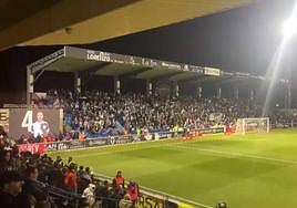 La afición 'marcó el primero': así coreó la grada del Reina Sofía a los jugadores de Unionistas antes del partido