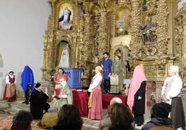 Representación de "Buscando a Nebrija" en la iglesia parroquial de Vilanueva del Conde