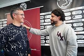Dani Ponz y Rubén Andrés, entrenador y director deportivo de Unionistas.