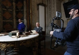 Recreación en la Catedral de la productora mirobrigense Stellarum Films sobre el Vaticano en la II Guerra Mundial