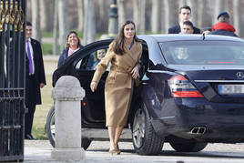 La Reina Letizia en el acto institucional en Aranjuez este lunes