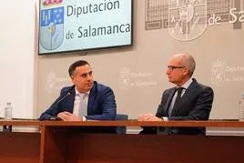 Antonio Labrador y Javier Iglesias durante la rueda de prensa.