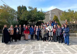 Las águedas de Santibáñez de Béjar, tras la celebración de la misa