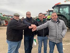 Representantes de ASAJA, COAG, UPA y UCCL