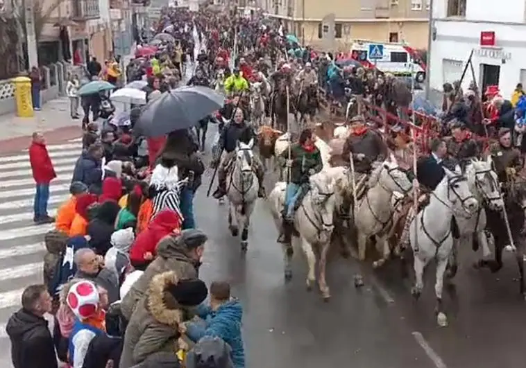 Seis heridos en el encierro a caballo del Carnaval de Ciudad Rodrigo