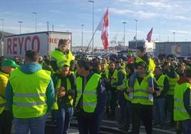 Agricultores y ganaderos salmantinos cortan el Puerto de Santander: «Como no consigamos nada…»