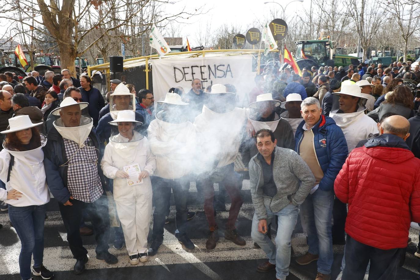 La tractorada de este miércoles en Salamanca en imágenes