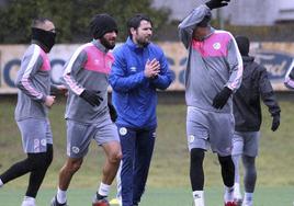 Lolo Escobar junto al fallecido Puma Chávez en un entrenamiento el pasado 21 de marzo del 2021.