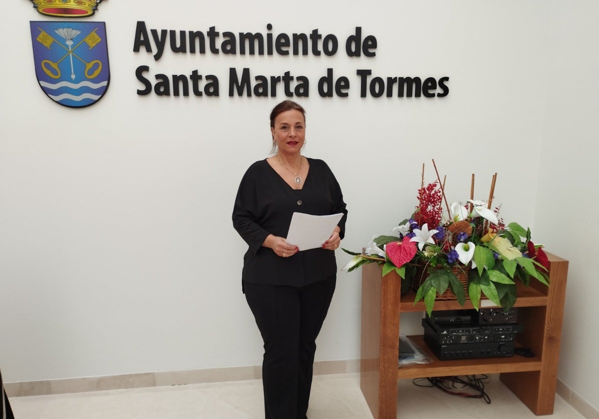 La edil de Servicios Sociales de Santa Marta de Tormes, Mari Cruz Gacho.